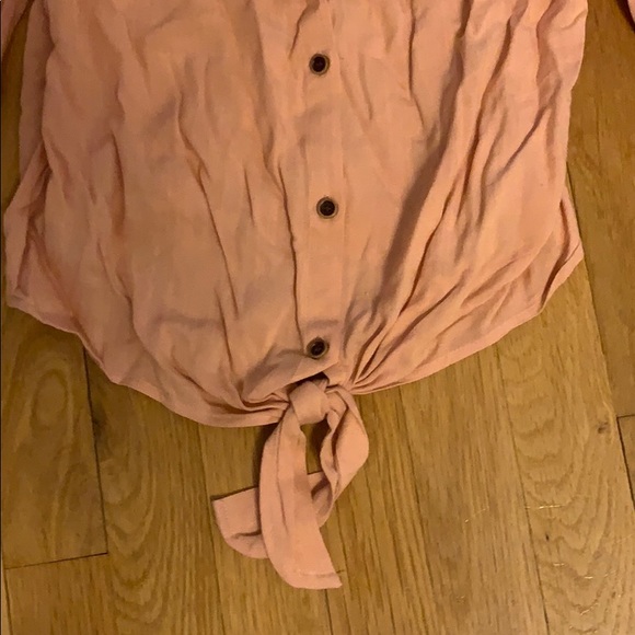 Bacaal peach button down off the shoulder top - Picture 2 of 2